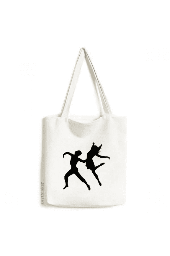 Duet Dance Dancer Sports Performance Tote Canvas Bag Shopping Satchel Casual Handbag