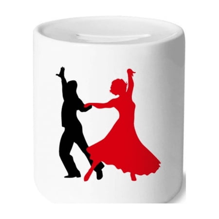 Duet Dance Social Dancing Dancer Money Box Cerac Coin Case Piggy Bank