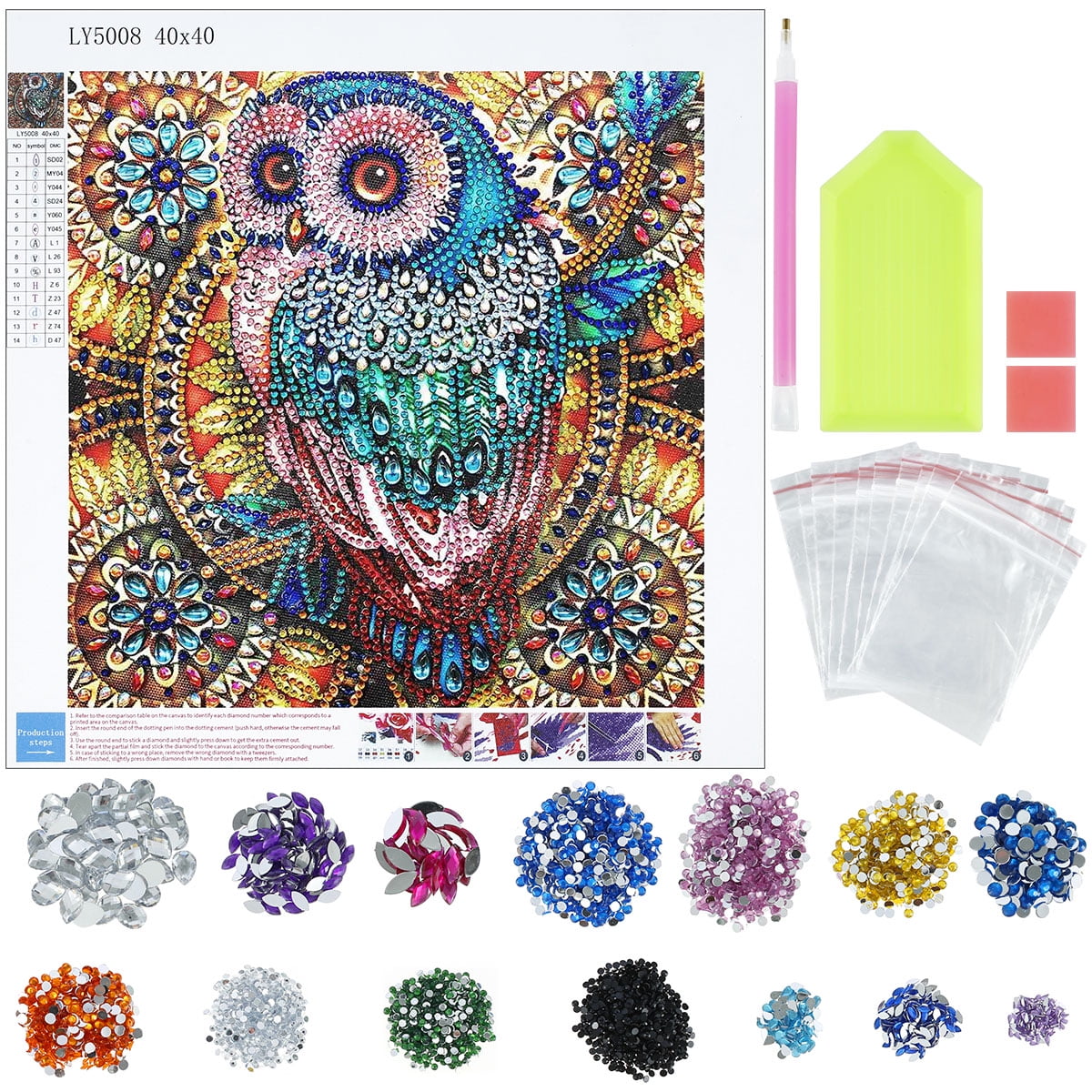 NASHRIO 5D Diamond Painting Kits for Adults Purple Genie Art (16''x12'') 