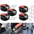 thumbnail image 1 of Duety 2/3Pcs Suction Cup Hooks Strong Vacuum Car Side Tarp Suction Cup with 4/6 Hooks Durable Camping Bathroom Suction Cup Maximum Load 70kg for Indoor Outdoor Kitchen Bathroom, 1 of 7