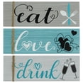 thumbnail image 1 of Duety 3Pcs Wooden Wall Art Signs,Farmhouse Kitchen Wall Decor Rustic Wooden Eat Drink Love Wood Sign Decorative Kitchen Signs Wall Decor Wood Wall Hanging Plaque for Home Kitchen Bedroom, 1 of 9