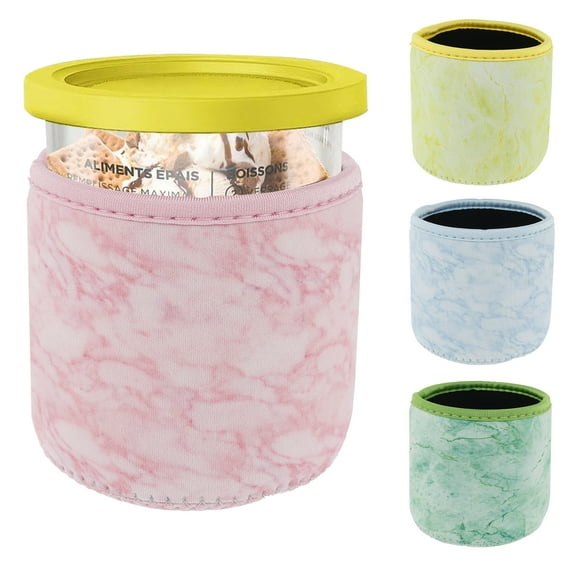 Duety 4pcs Ice Cream Sleeve,Reusable Insulated Ice Cream Sleeve Compatible with NC300 NC301 NC299AMZ Series Ice Cream Maker Containers Neoprene Ice Cream Cover Containers not Included
