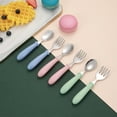 thumbnail image 1 of Duety 6Pcs Toddler Utensils Kit Stainless Steel Baby Forks and Spoons Dinnerware Set with 3 Cute Forks 3 Children Spoons Baby Gadgets Tableware Set, 1 of 11