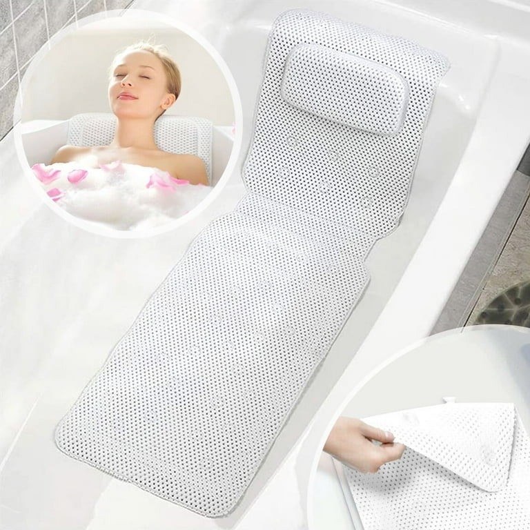 Full Body Bath Pillow, Pvc Bath Mat, Comfort Head Rest With Non Slip  Suction Cup, Spa Bathtub Pillow For Neck And Back Support, Easy To Clean -  Temu