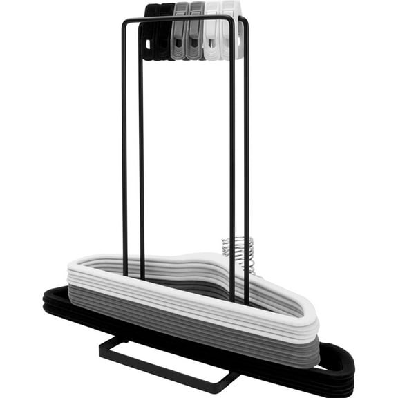 Duety Hanger Organizer Detachable Clothes Hanger Stacker Rack Metal Hanger Holder Stand Space Saving Clothes Hanger Storage Holds up 100 Wire Clothes Hangers for Closet Room