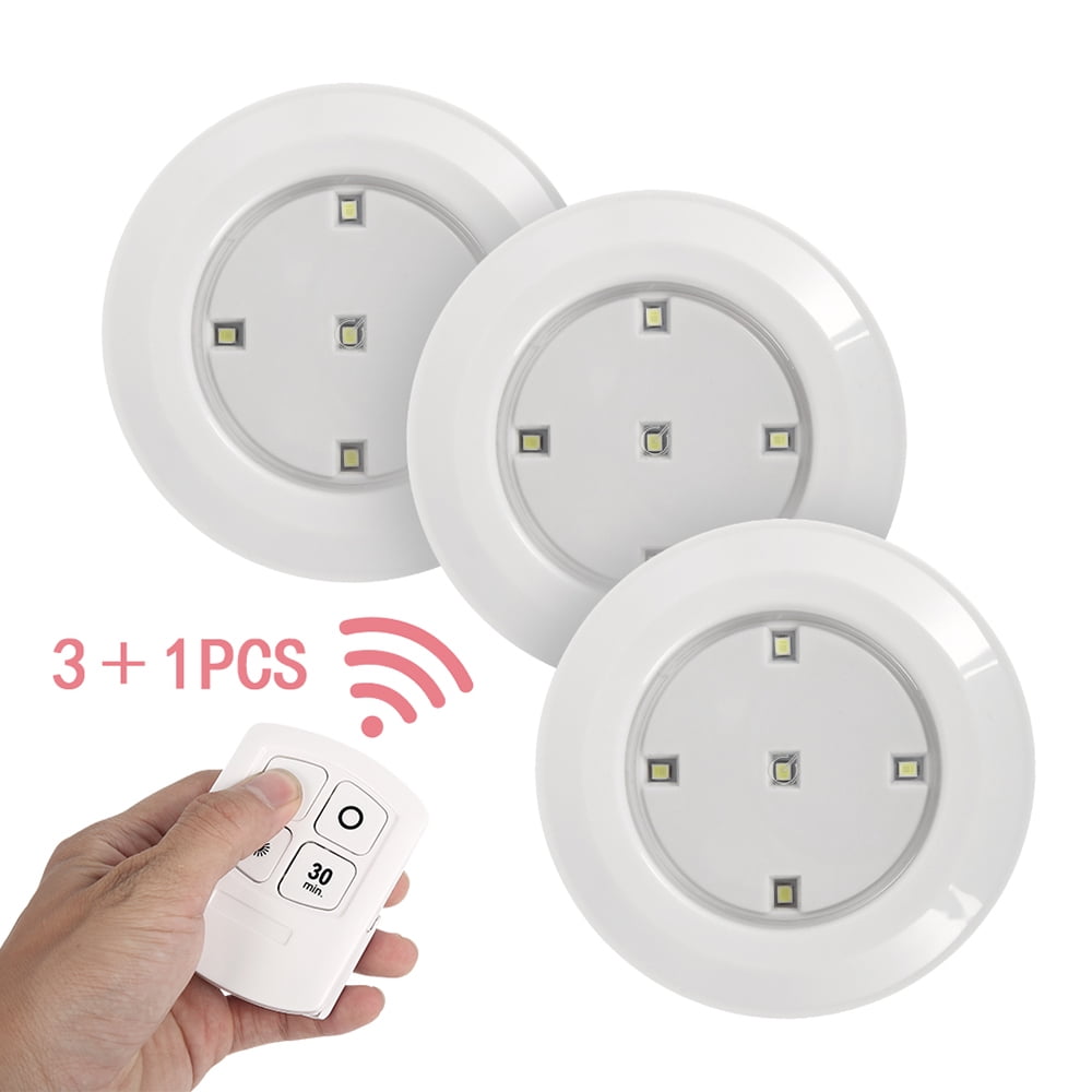 Duety LED Puck Light 3 Pack with Remote Wireless LED Under Cabinet ...