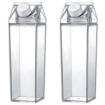 Duety Milk Carton Water Bottle,500ml Clear Water Bottle,Eco-Friendly Water Container Perfect For Sports, Travelling And Outdoor Activities