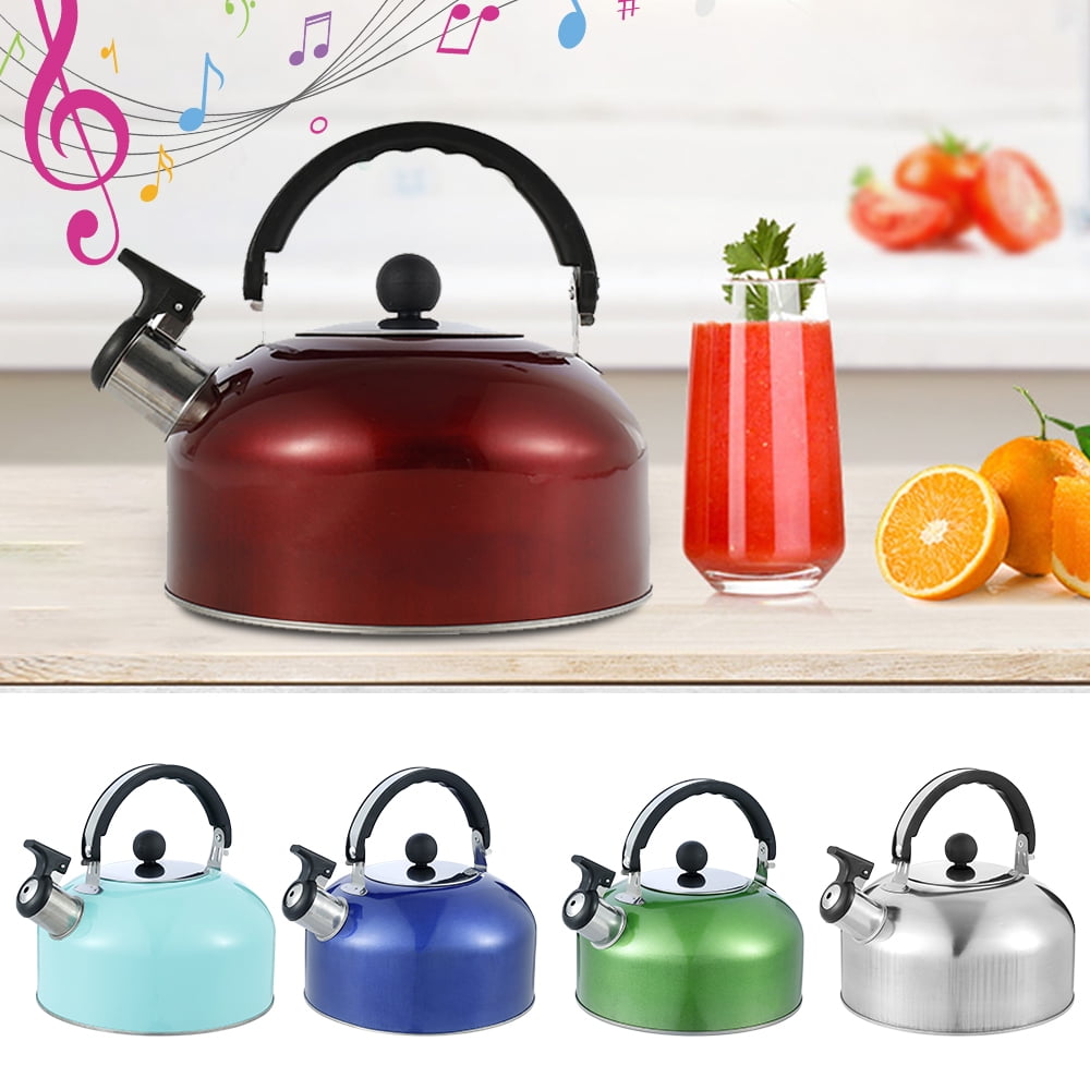 3.17QT Stainless Steel Whistling Tea Kettle, Compatible with All Burners  Including Induction, Foldable Handle, 18/10 Stainless Steel Kettle Tea  Kettle