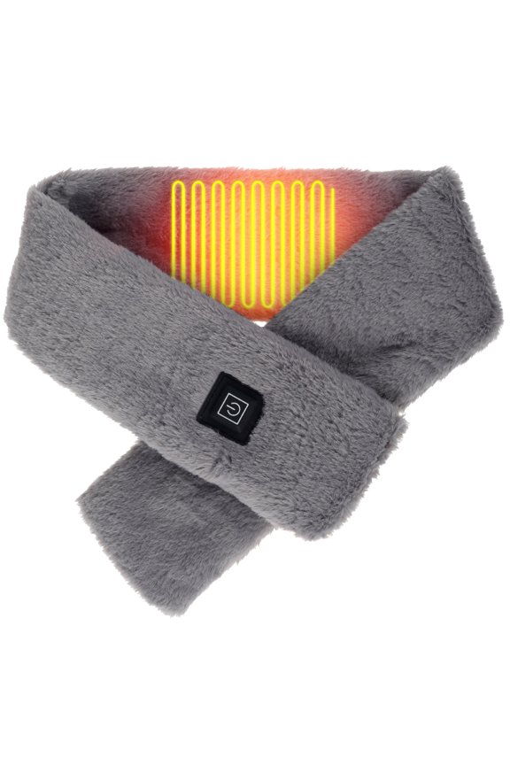 USB Heating Scarf for Neck Pain Relief 5V/2A 6W USB Electric Thermal Scarf 3 Temperature Adjustable Washable Winter Warm Heated Neck Wrap Warmer for Outdoor Christmas