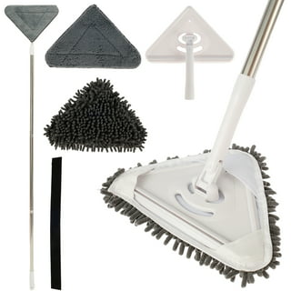 BYE-BYE RAGS: Baseboard Cleaning Brush | Attach to Broom Mop or Extension  Pole | Absorbent Microfiber | for Paint Cleanup, Washing Walls, Baseboards