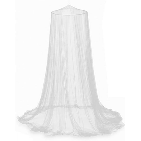 Duety White Lace Bed Canopy Mosquito Nets Round Dome For Double Bed Insect Net Protection No Skin Irritation Deet Free Natural Repellent Ideal For Children Girls