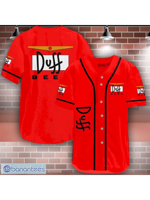 Duff Beer Red Baseball Jersey Shirt Sunny Shirt Best Gift For Men And Women