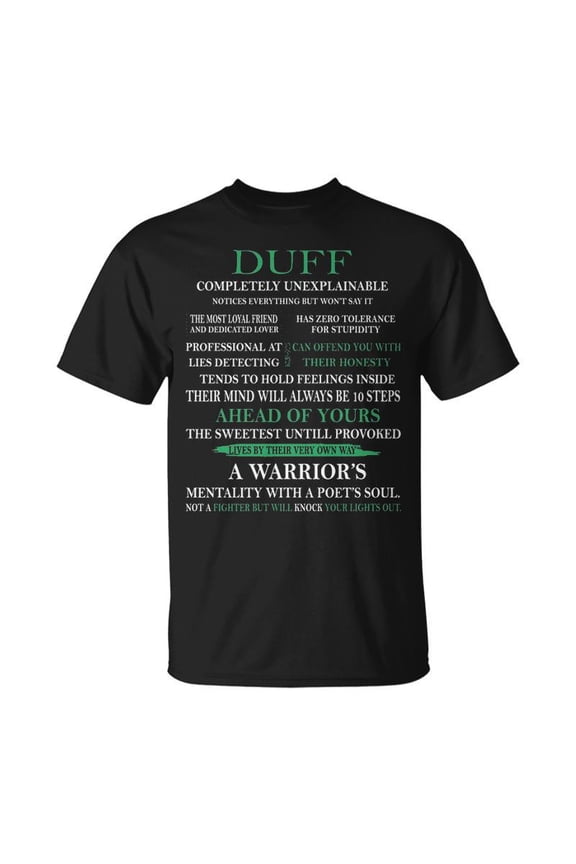 Duff Name Duff Completely Unexplainable TShirt