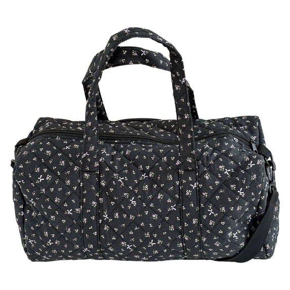 Duffel Bag,Large Capacity Quilted Floral Pattern Lightweight Weekender Tote with Sturdy Handle for Travel Gym Weekend Getaways