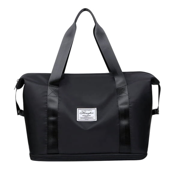 Youersen Duffel Bag for Women, Men, Ideal for Gym, Weekend Getaways, and Overnight Trips, Black