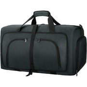 NEWHEY Duffel Bags for Traveling, Carry on Foldable Overnight Bag for Men Women Travel Bags, Gray