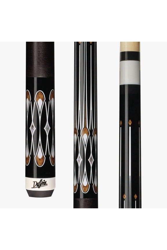 D-SE22 Billiards Playing Cue Pool Stick Smoke Stained Pro Taper Tiger Everest Tip Solid BlackDouble Pressed Irish Linen