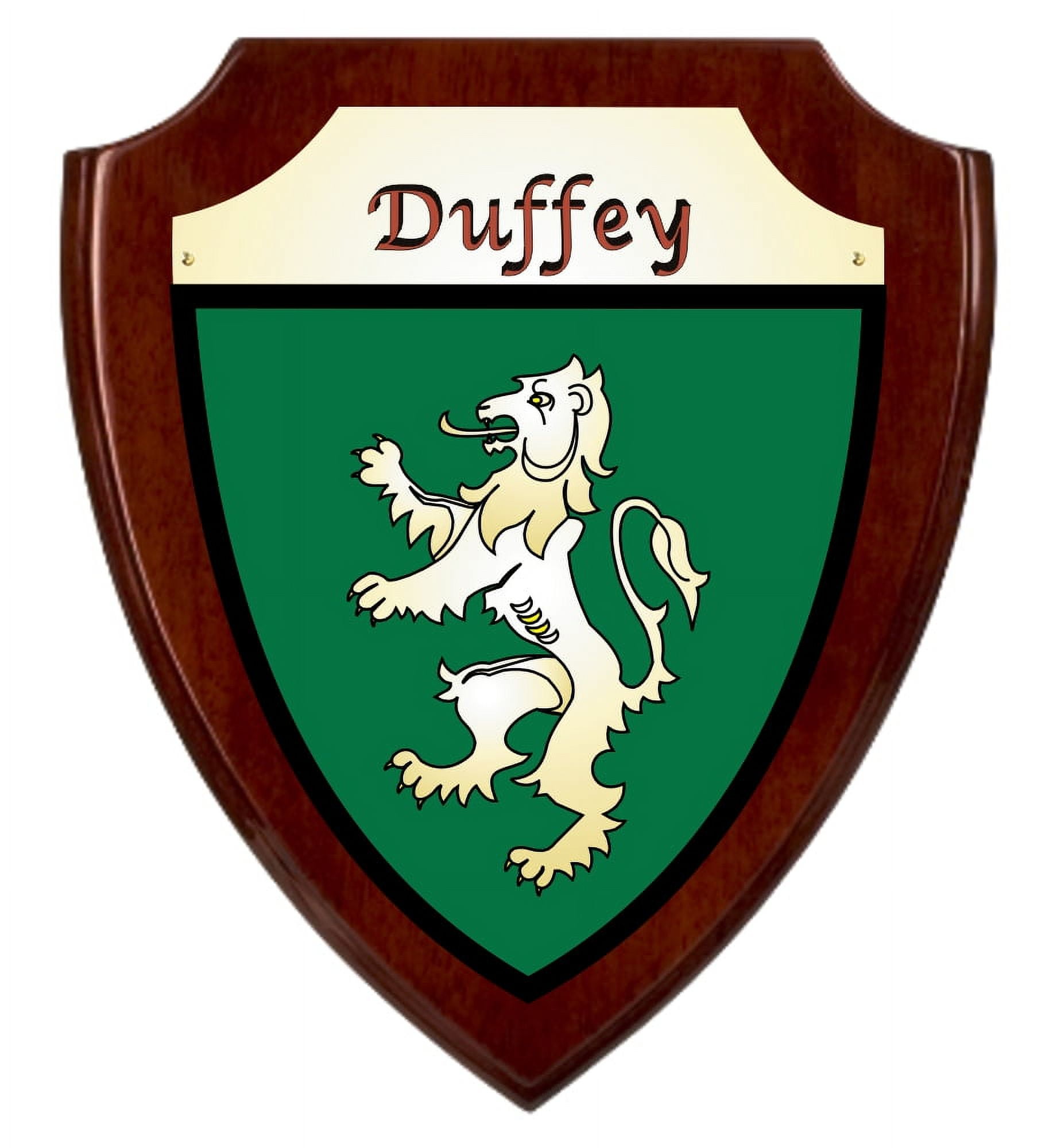 Duffey Irish Coat of Arms Shield Plaque - Rosewood Finish - Walmart.com