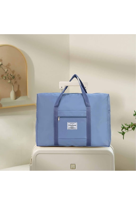 Duffle Bag Travel Tote, Foldable Water-resistant Cloth, Luggage Strap Handle, Gym Sports Carryall, Weekender Packable Storage, Topliu