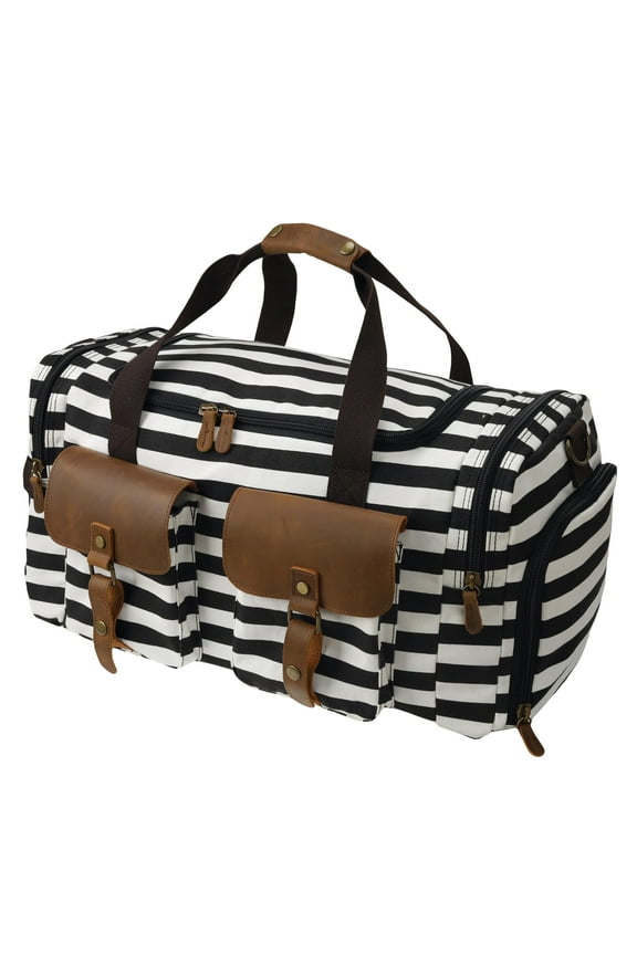 Duffle Bag for Travel Weekender Overnight Carry On Bag for Men Messenger Bag  Canvas Travel Bag  Shoulder Bag Crossbody Bag Case for Men Women Striped