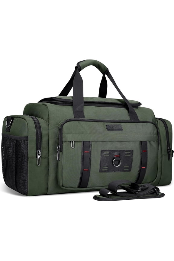 Duffle Bag for Men Large Overnight Carry Weekender Bag with Shoe Compartment Gym Duffle Bags for Traveling(B719 Army Green)