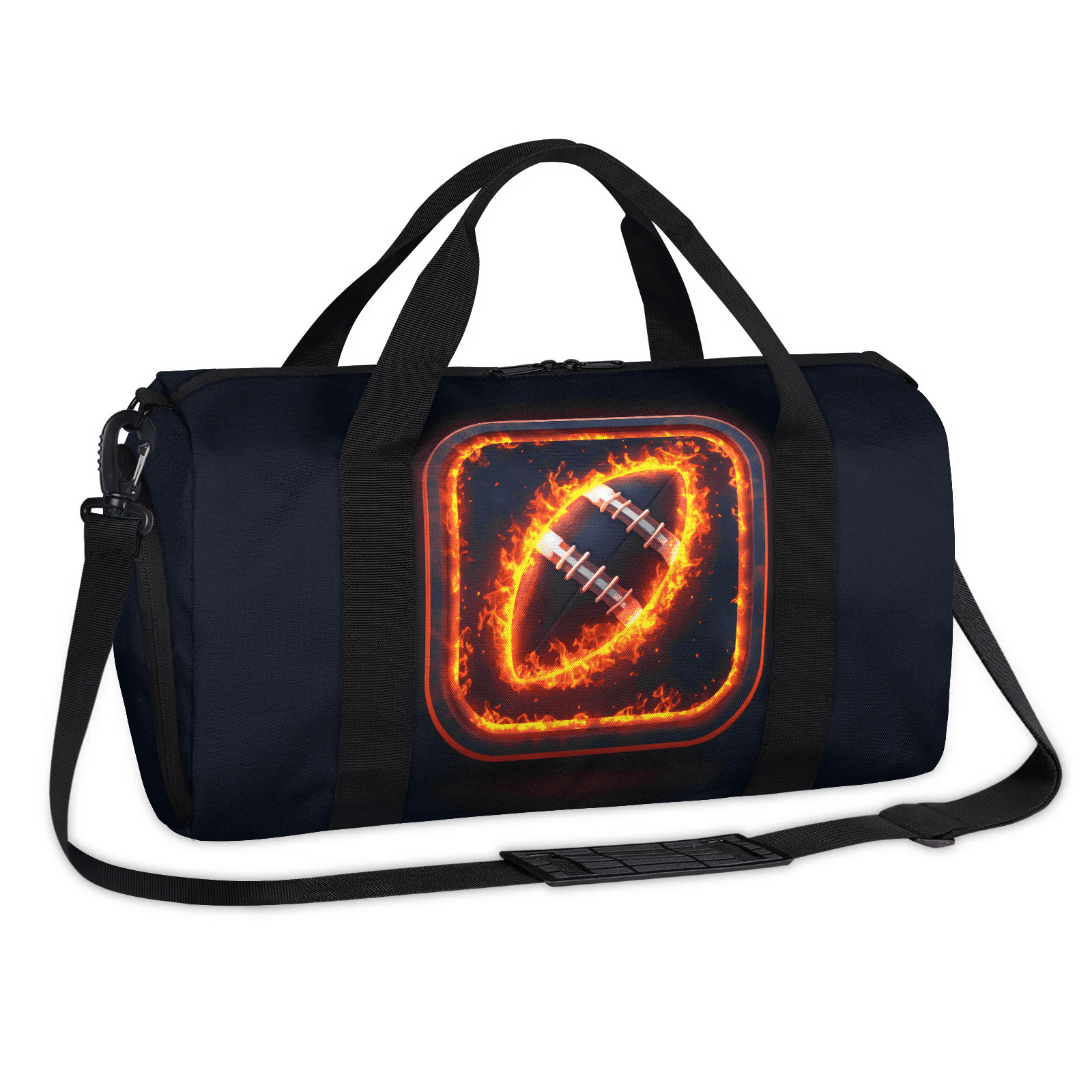 Duffle Bag for Men Small Overnight Travel Sport Gym Bag Weekender Carry On Shoulder Bag with Shoe Compartment,Football Pattern
