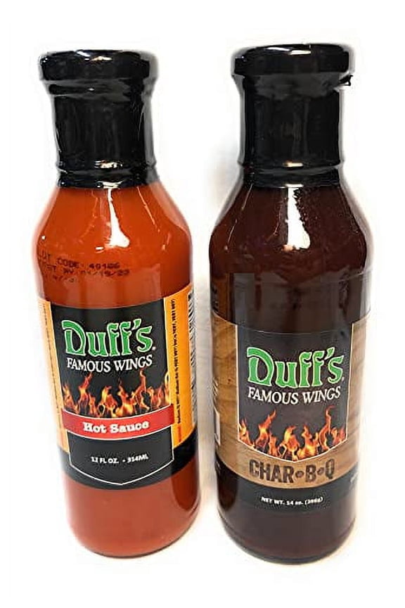 Duffs Famous Chicken Wing Sauce Combo - Hot Sauce and Char-B-Q