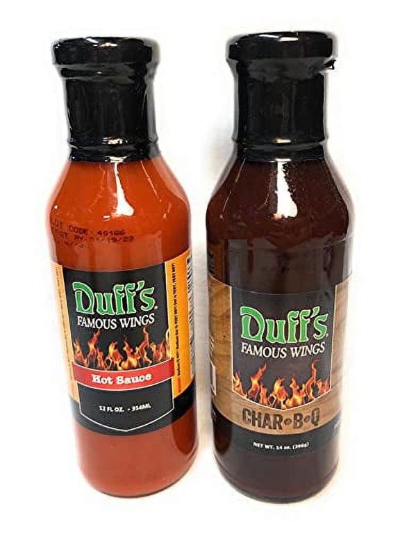 Duffs Famous Chicken Wing Sauce Combo - Hot Sauce and Char-B-Q