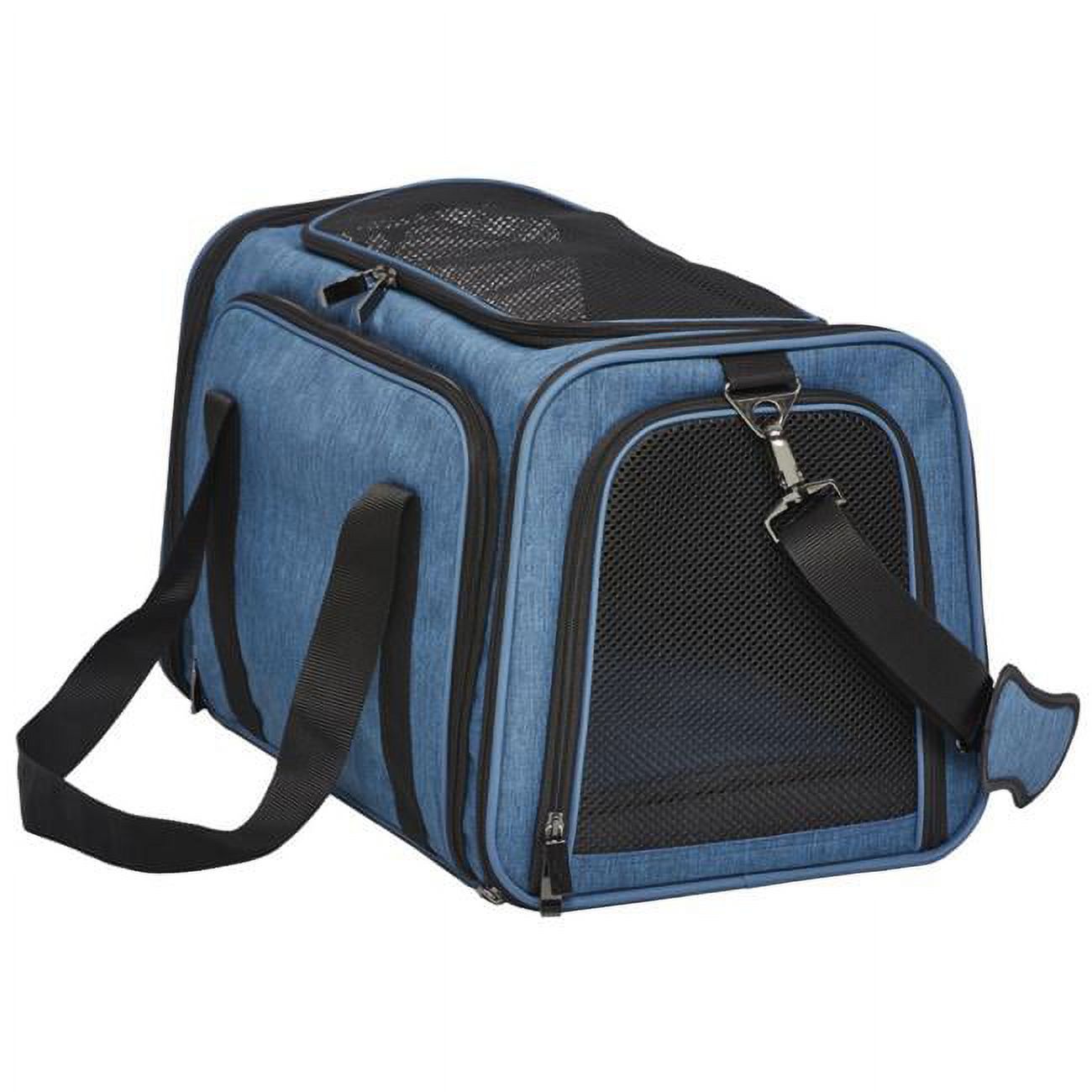 Duffy Expandable Pet Carrier, Blue Medium