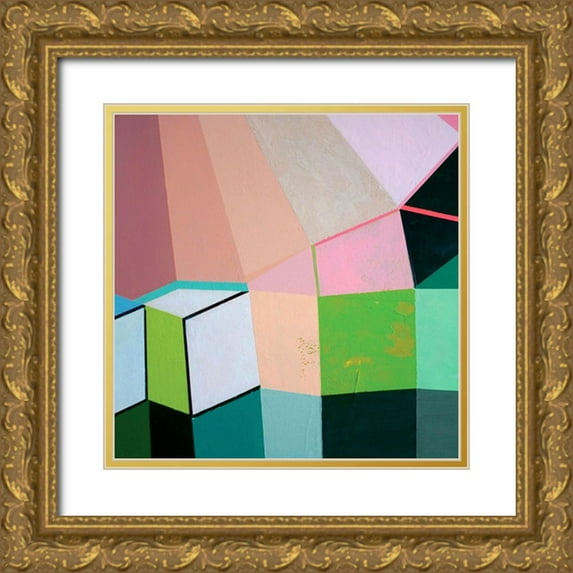 Duffy, Naomi Taitz 20x20 Gold Ornate Wood Framed with Double Matting Museum Art Print Titled - Angles No. 1