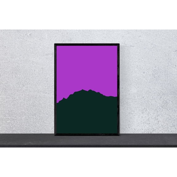 Dufourspitze Mountain Contour Minimal Modern Climbing Wall Decor, Unframed Paper Poster 8x10in