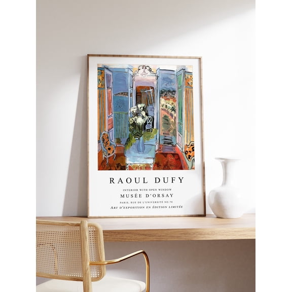 Dufy Open Window Poster, Unframed Paper Poster 8x10in