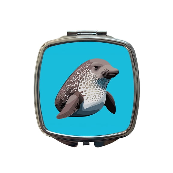 Dugong Sea Cow Travel Makeup Handbag Purse Small Pocket Compact Mirror