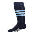 thumbnail image 1 of MadSportsStuff Dugout 3-Stripe Softball Socks - Navy/Columbia Blue/White, Medium, 1 of 2