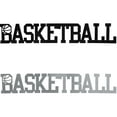 thumbnail image 1 of Dugout Creek Designs Basketball Word Metal Decor, Hammered Silver, 1 of 2