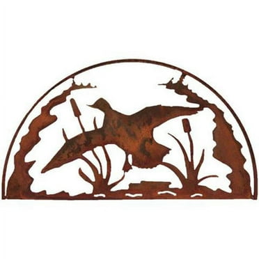 Dugout Creek Designs Duck Hoop Metal Decor, Rust
