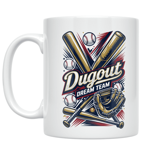 Dugout Dream Team Softball Design - Softball Player - 11 oz Ceramic Coffee Mug