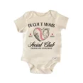 thumbnail image 1 of Dugout Moms Social Club Baseball Baby Boy Girl Clothes Bodysuit Cute Newborn Cute Baby Onesie, BABY BODYSUIT LAT 4424, 1 of 3