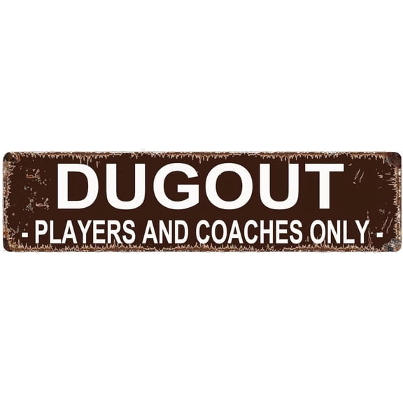Dugout Players And Coaches Only Sign Baseball Metal Home Decor Wall Art 16 X 4 Inch.jpg