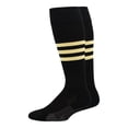 thumbnail image 1 of Dugout Striped Baseball Socks Pattern B (Black/Yellow, X-Large), 1 of 2