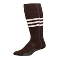 thumbnail image 1 of Dugout Striped Baseball Socks Pattern B (Brown/White, X-Large), 1 of 2
