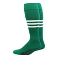 thumbnail image 1 of MadSportsStuff Dugout Striped Baseball Softball Socks, Kelly Green/White, Large, 1 of 2