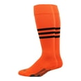thumbnail image 1 of MadSportsStuff Dugout Striped Baseball Softball Socks - Orange/Black - X-Large, 1 of 2