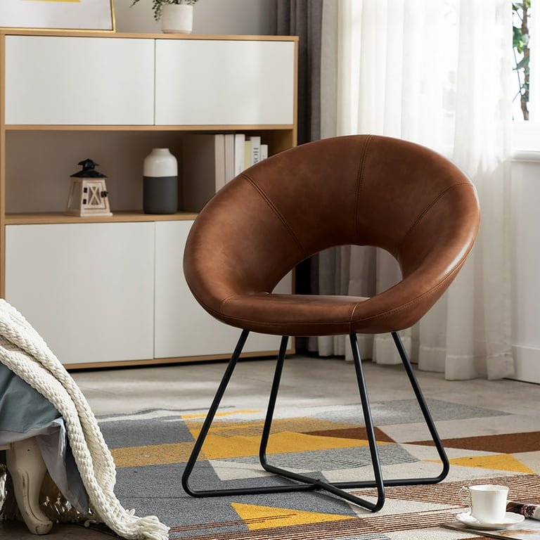 Faux Leather Living Room Easy Chairs Duhome Mid-Century Modern