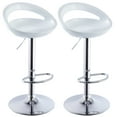 thumbnail image 1 of Duhome Bar Stools with Back Set of 2, Adjustable Counter Height Bar Stools Round Swivel Kitchen Stool, White, 1 of 7