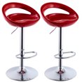 thumbnail image 1 of Duhome Bar Stools with Back Set of 2 Modern Adjustable Swivel Counter Stool Bar Chairs for Kitchen Plastic, Red, 1 of 8