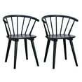 thumbnail image 1 of Duhome Black Wooden Dining Chiars Windsor Dining Chairs with Curved Backrest and Sturdy Spindle Design Cottage-Style,Set of 2, 1 of 7