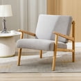 thumbnail image 1 of Duhome Contemporary Fabric Accent Chair with Wooden Arms for Living Room Armchair Lounge Chair Reading Chair for Bedroom, Gray, 1 of 8
