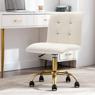 White and gold desk chair walmart deals
