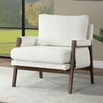 thumbnail image 1 of Duhome Dining Chair Upholstered Accent Chair Wrapped Armchair with Wood Frame for Dining Living Room Bedroom, White, 1 of 8